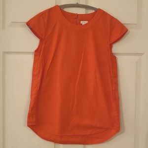 J. Crew coral blouse with cap sleeves and button closure. Extra Small.